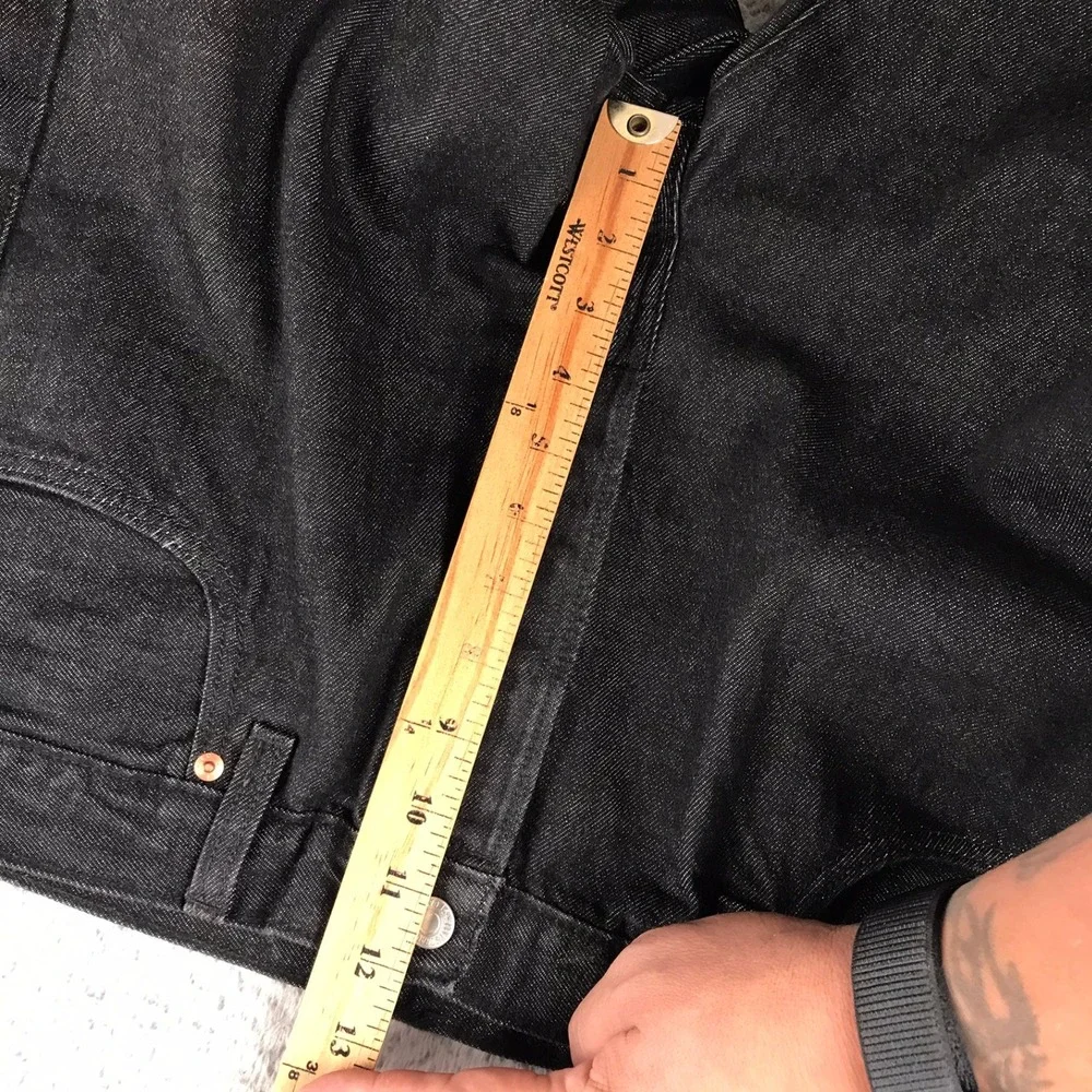 Levis 501 Original Selvedge Jeans Mens 36 (38x30) Black Premium Big E Denim